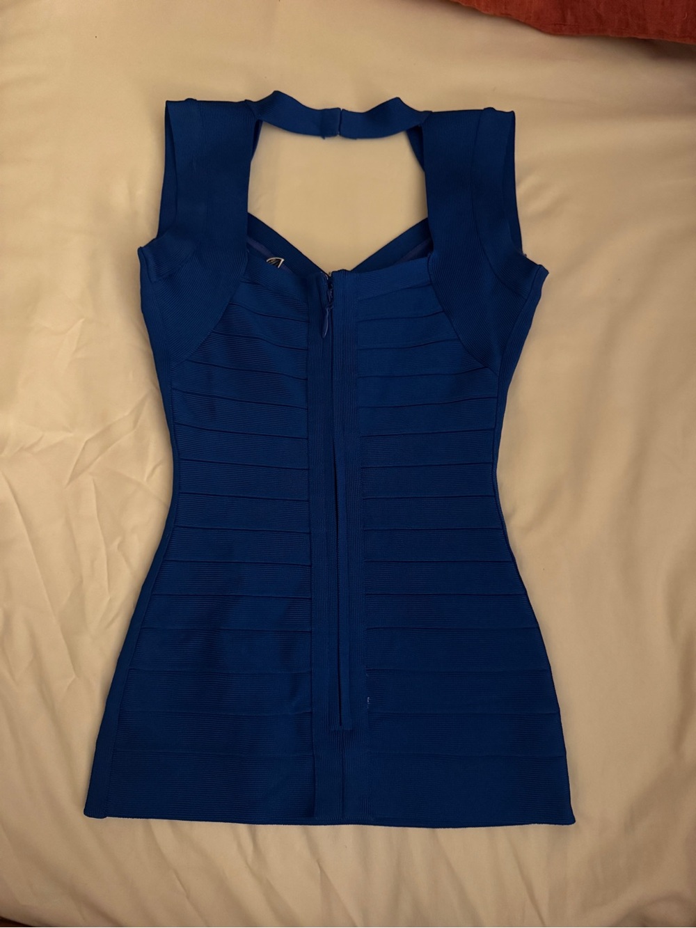 Herve Leger Royal Blue Sleeveless Bandage Top - Picture 2 of 3